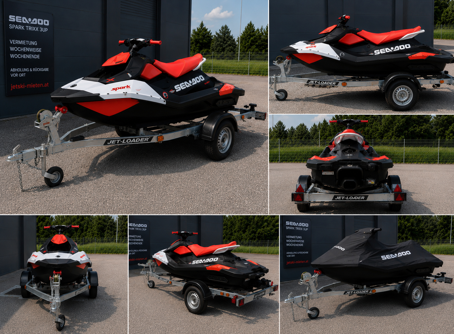Sea-Doo Spark Trixx Jetski bereit für den Urlaub am Meer